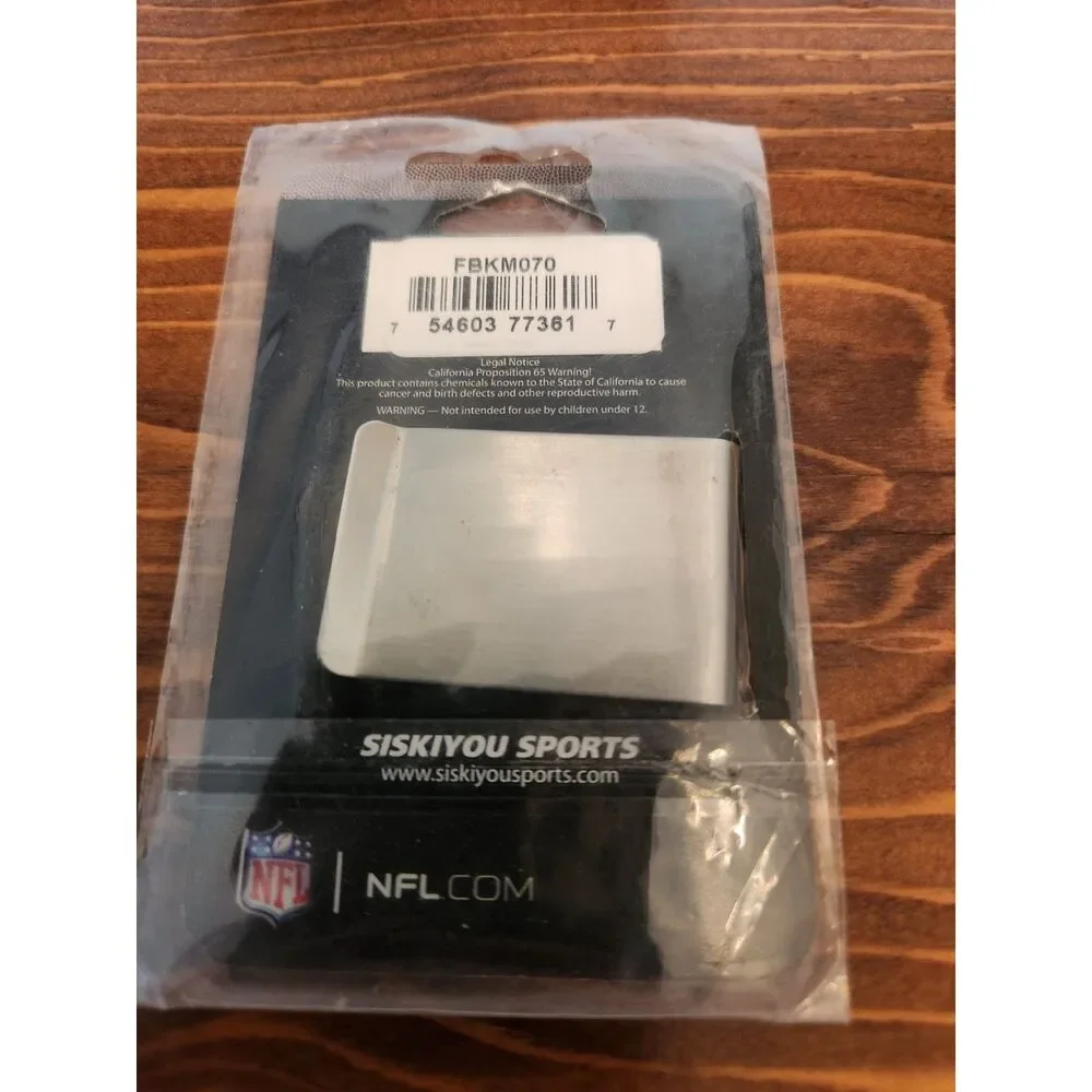Atlanta Falcons Money Clip Black and Steel Minimalist Wallet NWT NFL Football